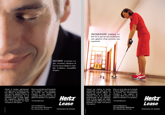 Hertz Lease print campaign