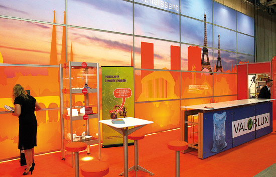 Valorlux exhibition stand at the fair