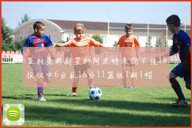 亚利桑那新星科阿皮特表现不佳18投仅中6分获16分11篮板1断1帽